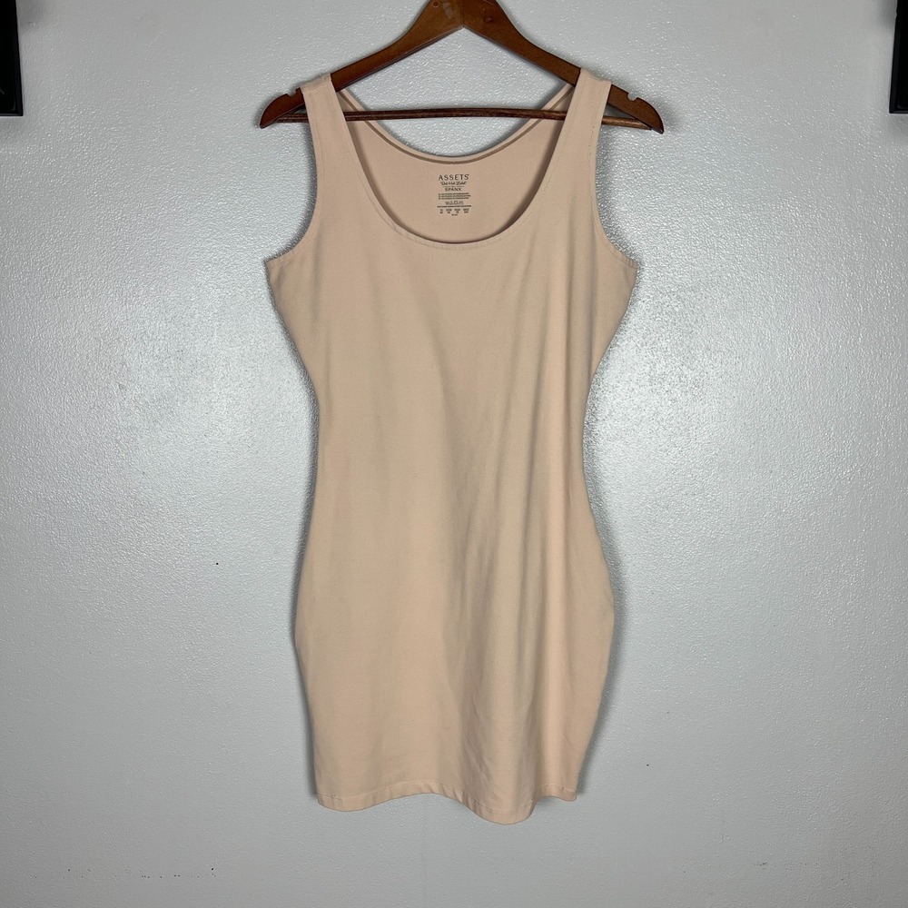 Spanx Assets Shaping Dress Tank Slip Shapewear Womens 1X Nude Bodycon Red Hot